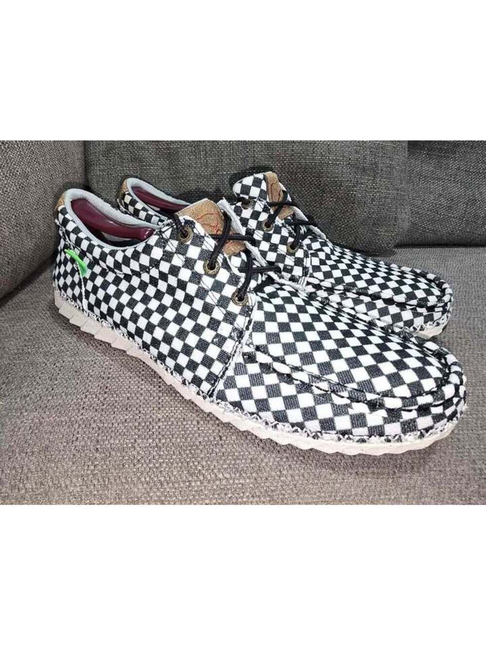 TWISTED X ZERO X CASUAL SNEAKERS MEN'S Black White Checks MZX0003 Size 10